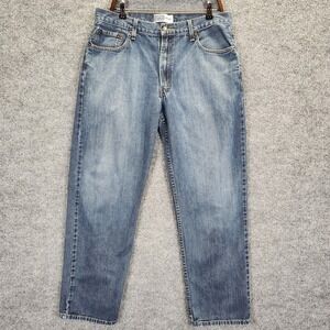 Signature Levi Strauss Jeans Mens 36x32 Blue Relaxed Fit Straight Leg Denim